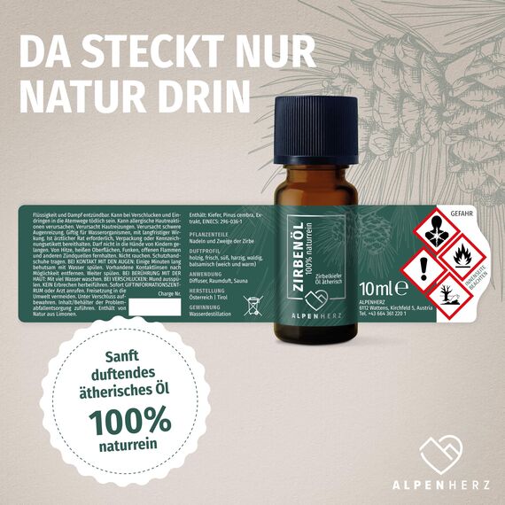 Alpenherz Zirbenwürfel Set mit Zirbenöl 10 ml naturrein aus Österreich Zirbenholz Würfel Duftspender Zirben Duft Holz Deko Zirbe Diffusor Diffuser Geschenke Zirbelkiefer Zirbenlüfter Zirbenset Kerze