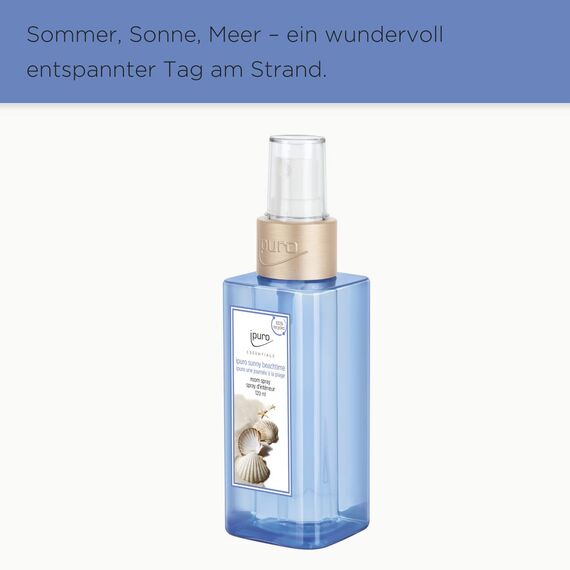 ipuro - erfrischendes ipuro sunny beachtime Raumspray - dezentes Duftspray mit spritzigen & frischen Noten - stilvolles Room Fragrance für ein puristisches Dufterlebnis in jedem Raum 120 ml