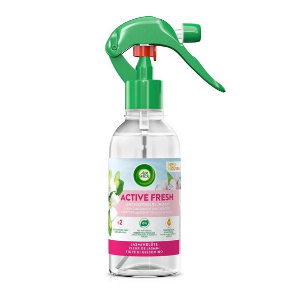 Air Wick Active Fresh – Aerosolfreies Raumspray mit natürlichen ätherischen Ölen – Duft: Jasminblüte – 1 x 237 ml (Packung mit 5)