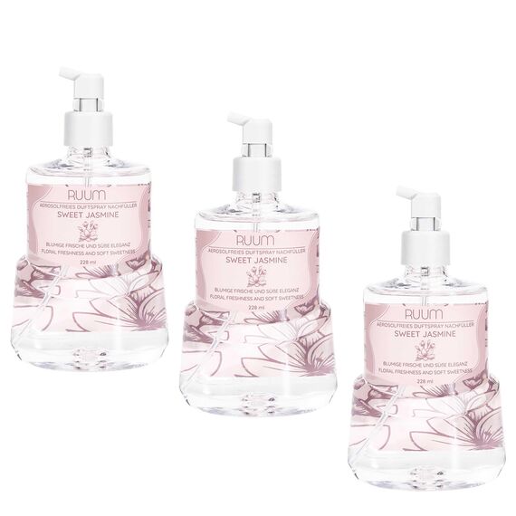 RUUM Duftspray Nachfüller für Active Fresh, Sweet Jasmin (3er Pack) 228ml