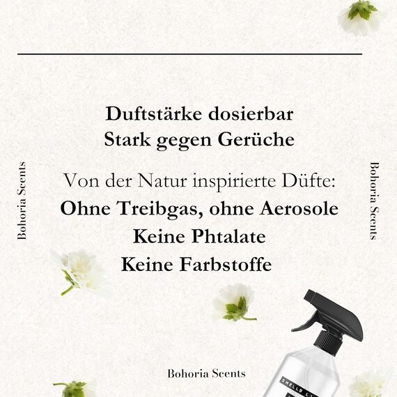 BOHORIA® Raumspray Floral Serie Lufterfrischer blumig – stimulierender und frischer Raumduft für ein einzigartiges Dufterlebnis (500ml, Tokyo Spring)