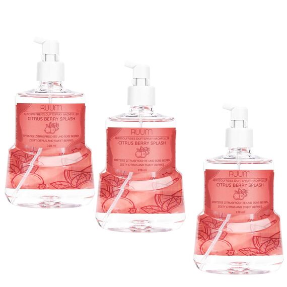RUUM Duftspray Nachfüller für Active Fresh, Citrus Berry Splash (3er Pack) 228ml