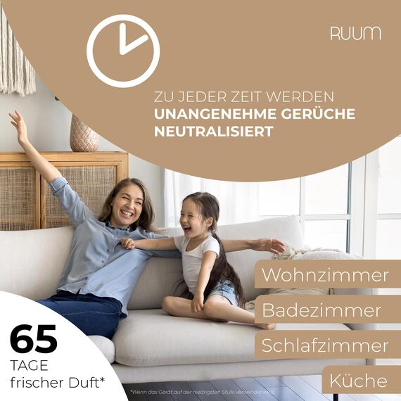 RUUM Duftspray Nachfüller für Active Fresh, Velvet Vanilla (3er Pack) 228ml
