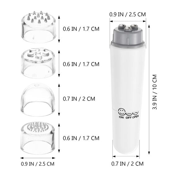 Healifty 4 in 1 Mini elektrische Gesichtsmassagegerät Akupressur Massagegerät für Schmerzlinderung (weiß)