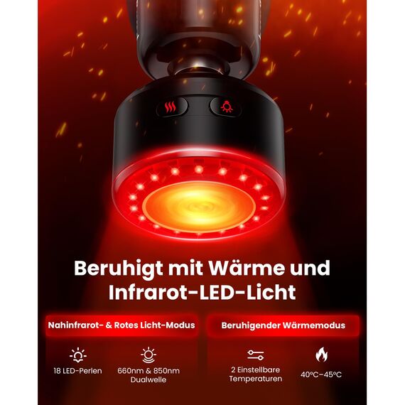 Bob and Brad Q2 Ultra Massagepistole mit Infrarot-Heizmassagekopf, Mini Massage Pistole mit Tragetasche, Leise Massagegerät Massage Gun Muskelmassagepistole für Linderung von Muskelschmerzen