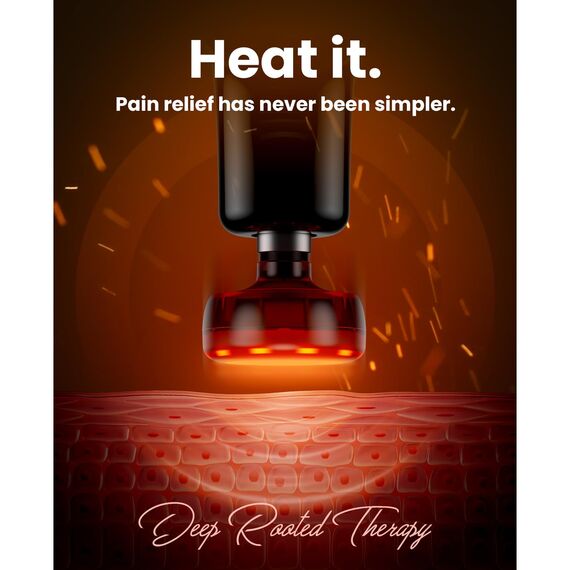 BOB AND BRAD Q2 Plus Massagepistole mit Wärme, Mini Massage Pistole Muskel Percussion Massagegerät, Kompakte Massage Gun mit Tragetasche, Leise Muskelmassagepistole für Muskelentspannung