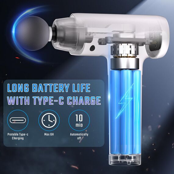 Massagepistole, Muskel Percussion Massagegerät, Massage Gun mit LED-Touchscreen, 20 Geschwindigkeiten, 9 Massageköpfe, Tragetasche, Leise Elektrische Massage Pistole, Geschenk für Männer & Frauen