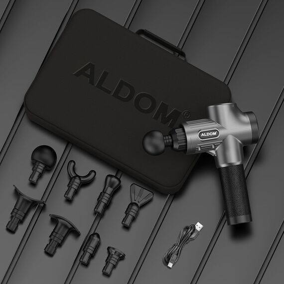 Massagepistole, Massage Gun mit 8 Massageköpfen und 30 einstellbaren Geschwindigkeiten Tiefengewebe Massagegerät drahtloses Massagegerät Muskel Massagegerät elektrisch