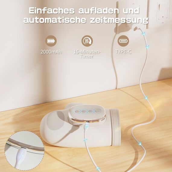 Wireless Hand Massager, Prisag Elektrisches Handmassagegerät mit 3 Massagemodi & 5 Intensitätsstufen, Ideal zur Linderung von Handermüdung, Geschenke für Männer, Frauen