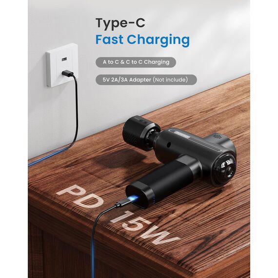 RENPHO Thermacool Massagepistole Wärme und Kälte, Massage Gun mit Hitze Kälte Function, Muskel Massagegerät für Heimbüro-Workout, Ganzkörper Muskelmassage Entspannung