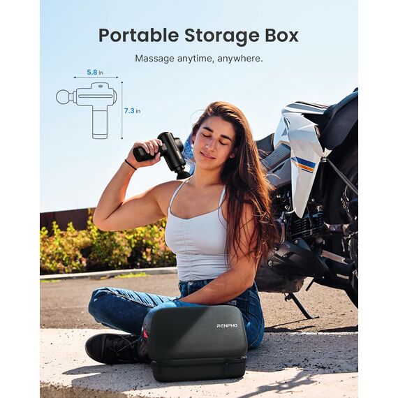 RENPHO Thermacool Massagepistole Wärme und Kälte, Massage Gun mit Hitze Kälte Function, Muskel Massagegerät für Heimbüro-Workout, Ganzkörper Muskelmassage Entspannung