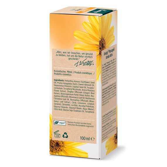 Kneipp Massageöl Arnika Aktiv - Wärmende & reaktivierende Pflege - vegan - 100ml (Packung mit 2)