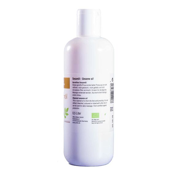 Classic Ayurveda Bio Sesamöl | Gereift | Für die tägliche Massage | 4 x 500 ml = 2.000 ml