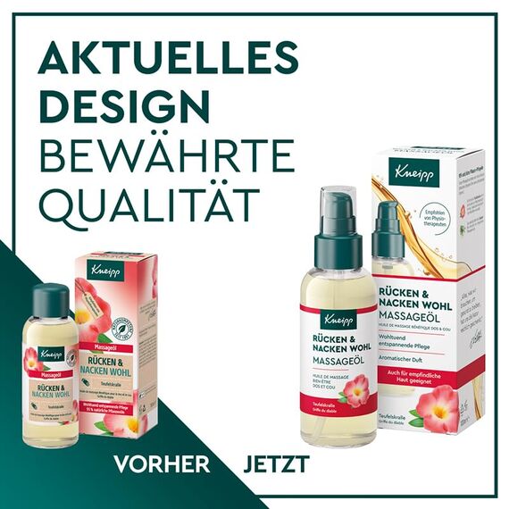 Kneipp Massageöl Rücken & Nacken Wohl - Für vor & nach dem Sport - Empfohlen von Physiotherapeuten - 100ml