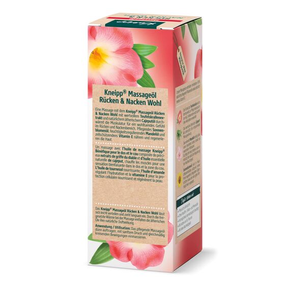 Kneipp Massageöl Rücken Wohl - mit wertvollem Teufelskrallenextrakt - wohltuend entspannende Pflege - 100ml (Packung mit 2)