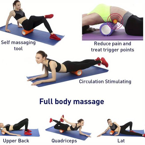 Faszienrolle Wirbelsäule, Massagerolle, Fazienrolle Rücken Wirbelsäule, Faszienrolle Rücken Zur Muskelverspannungen Lindern, Massagerolle für Rücken Wirbelsäule Rücken Beine (30 * 10cm)