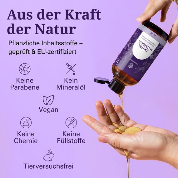 GRÜNE VALERIE® Wellness Massageöl Kokos – 500 ml – Premium Massage- & Pflegeöl mit Vitamin E & C – [DERMATEST: EXZELLENT] – Entspannungs- & Hautpflegeöl aus Italien