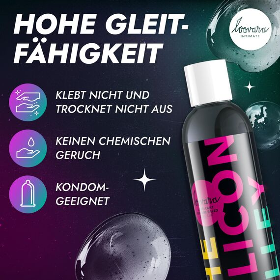 Loovara Silicon Alley 250 ml – Gleitgel auf Silikon-Basis | Gleitmittel, hohe Gleitfähigkeit, Seidig Glatt, klebt nicht und trocknet nicht ein | kondomgeeignet