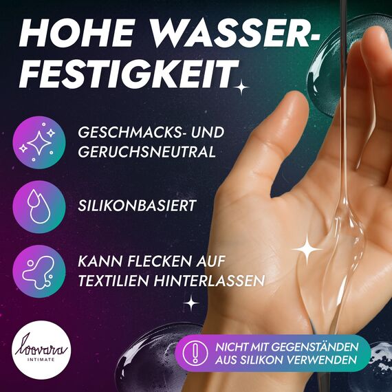Loovara Silicon Alley 250 ml – Gleitgel auf Silikon-Basis | Gleitmittel, hohe Gleitfähigkeit, Seidig Glatt, klebt nicht und trocknet nicht ein | kondomgeeignet