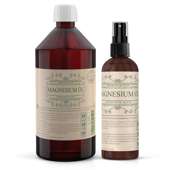 Viroxidin Zechstein Magnesiumöl 1000ml + 150ml - 100% natürlich & rein aus deutscher Abfüllung - Original Magnesiumöl Zechstein höchster Qualität