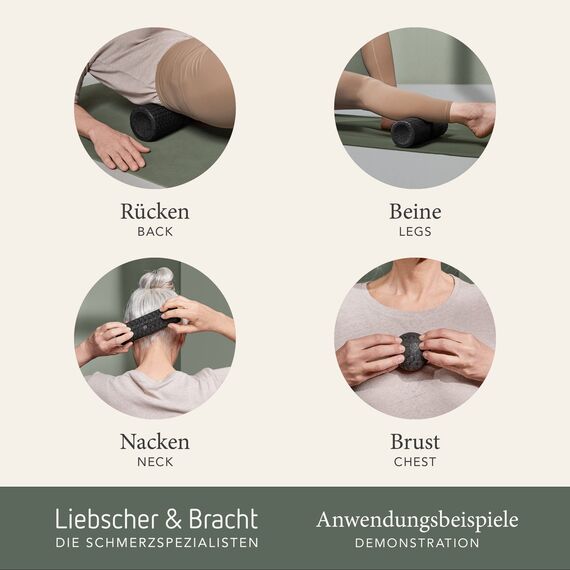 Liebscher & Bracht Original Faszien-Set: Faszienrolle und Faszienball (je 2 Stück) Faszienrollenset, Massageball & Rollen Made in Germany, Übungs-App
