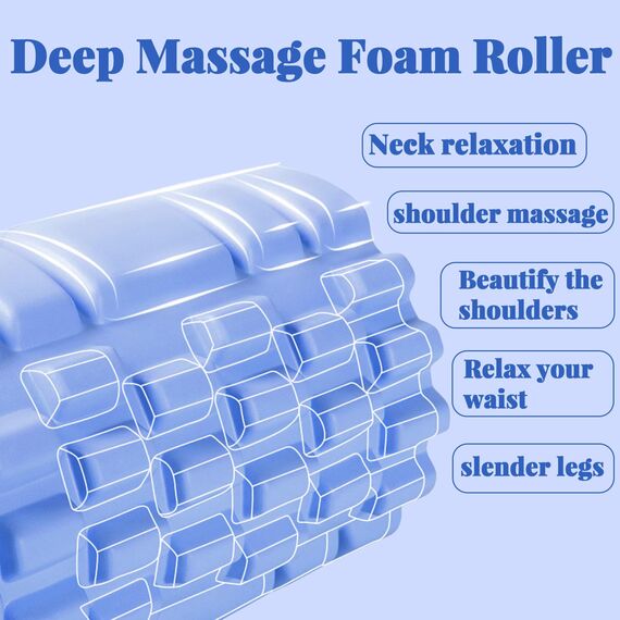 Fazienrolle Rücken Wirbelsäule, Blackroll, Massage Roller für Rücken Wirbelsäule Rücken Beine, Faszienrolle Wirbelsäule für Fitness, Gym (Blau)