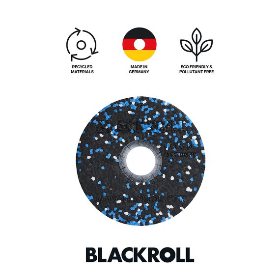 BLACKROLL® STANDARD Faszienrolle (30 x 15 cm), Fitness-Rolle zur Selbstmassage von Rücken & Beine, effektive Massagerolle für funktionales Training, mittlere Härte, Made in Germany, Schwarz/Weiß/Blau