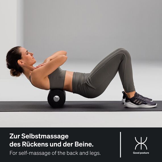 BLACKROLL® STANDARD Faszienrolle Original (30x15cm), Fitnessrolle zur Selbstmassage von Rücken und Beinen, Effektiv für funktionelles Training, mittlere Härte, Made in Germany