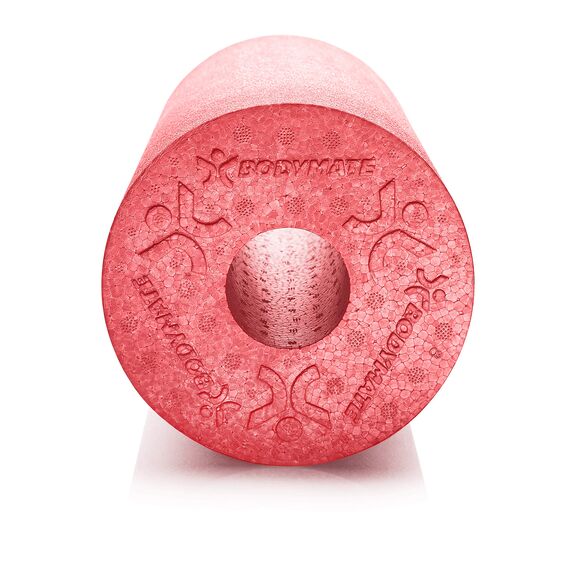 BODYMATE Faszienrolle Standard Mittel-Hart mit Gratis E-Book - Pepper-Red 30x15cm