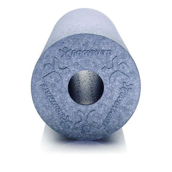 BODYMATE Faszienrolle Standard Mittel-Hart mit Gratis E-Book - Cool-Grey-Blue 45x15cm