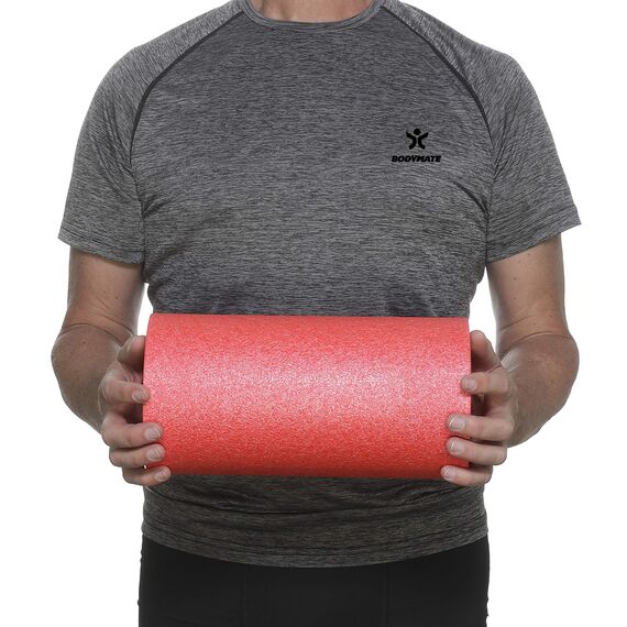 BODYMATE Faszienrolle Standard Mittel-Hart mit Gratis E-Book - Pepper-Red 30x15cm