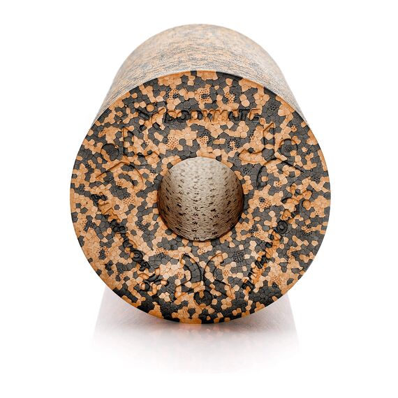 BODYMATE Faszienrolle Standard Mittel-Hart mit Gratis E-Book - Black/Orange Tiger-Orange 30x15cm