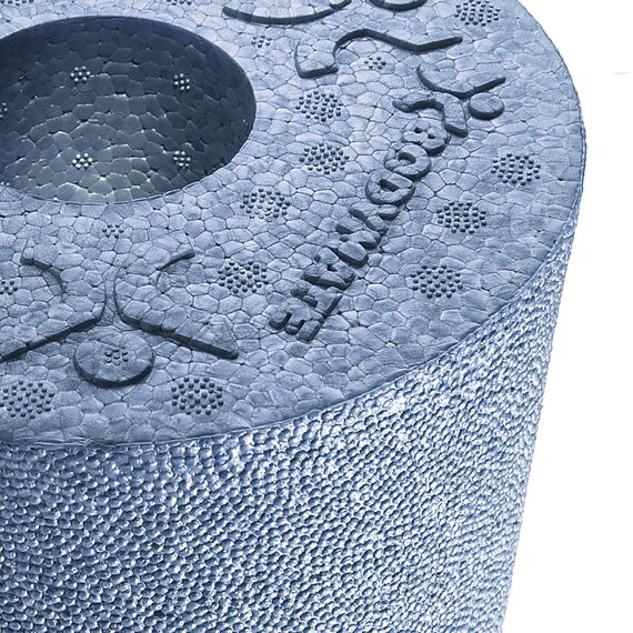 BODYMATE Faszienrolle Standard Mittel-Hart mit Gratis E-Book - Cool-Grey-Blue 45x15cm