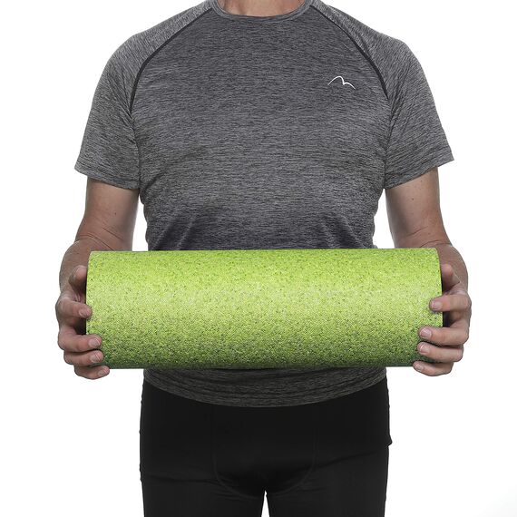 BODYMATE Faszienrolle Standard Mittel-Hart mit Gratis E-Book - Apfel-Grün 45x15cm