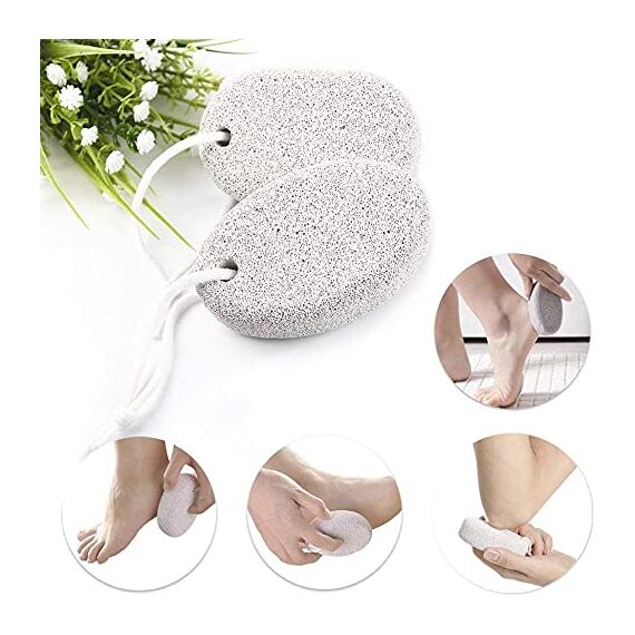 Natürlicher Bimsstein für Füße, 2 Stück, PHOGARY Lava-Pediküre-Werkzeuge, Hornhautentferner für Füße und Hände, natürliches Fußfeilen-Peeling zur Entfernung abgestorbener Haut