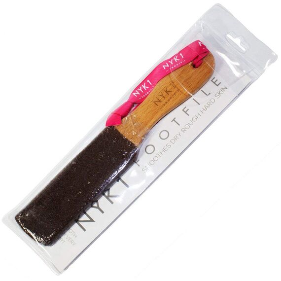 NYK1 SMOOTHIE Natürliche, gebogene Holzfußfeile entfernt trockene, kratzige, verhärtete, abgestorbene Haut sofort. Pedi-File Fußwerkzeug für perfekt weiche, samtig glatte professionelle Pediküre