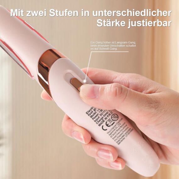 LQT Hornhautentferner Elektrisch mit LED-Beleuchtung, Professionelle Fußpflege Gerät zum Effektiven Hornhaut Entfernen an Füßen, 2 Austauschbare Aufsätze & Abnehmbarer Design (Rosa)