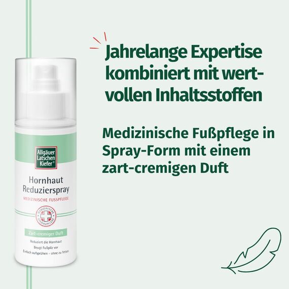 Allgäuer Latschenkiefer Hornhaut-Reduzier-Spray – 150 ml – Medizinische Fußpflege: dermatologisch getestet & effektive Formulierung – zur Pflege von Hornhaut– in Deutschland hergestellt
