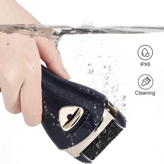 PRITECH Elektrischer Hornhautentferner Fußpflege Hornhaut Entfernen wiederaufladbar Pediküre Hornhautfeile Callus Remover (Weiß) (Schwarz)