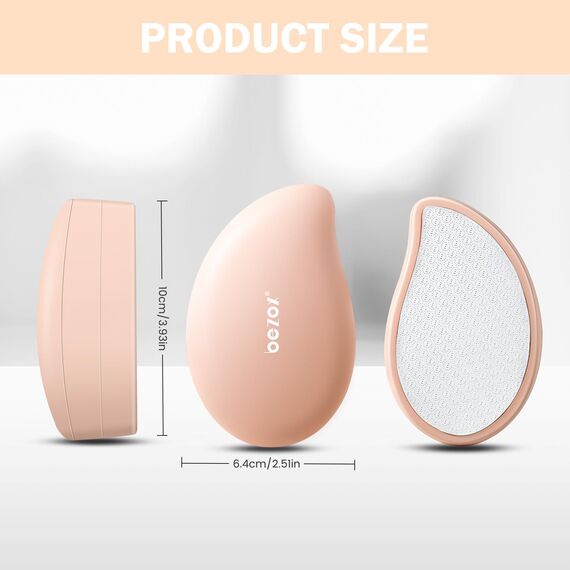 BEZOX 3in1 Nano Glas Hornhautentferner & Edelstahl Hornhautfeile - Hochwirksame Hornhauthobel für samtweiche Füsse - Hornhautraspel Für Hornhautentferner Starke Hornhaut Tote Haut Fuß Schaber