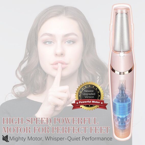 Hornhautentferner Elektrisch, Pediküre Set Fußpflege Elektrisch, Wiederaufladbarer Hornhaut Entfernen Fuß, Pediküre-Werkzeuge für Füße, Fußpflege für Harte, Abgestorbene und Rissige Trockene Haut