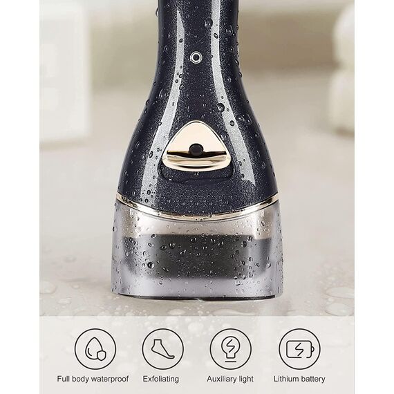 PRITECH Elektrischer Hornhautentferner Fußpflege Hornhaut Entfernen wiederaufladbar Pediküre Hornhautfeile Callus Remover (Weiß) (Schwarz)