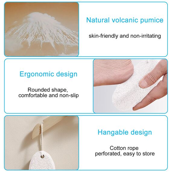 zoerbufan Bimsstein Fußpflege, Hornhautentferner Pumice Stone für Füße und Hände, Fußpeeling für Perfekte Hornhaut und Hautverhärtungen Entfernung, Lavastein Fußpflege