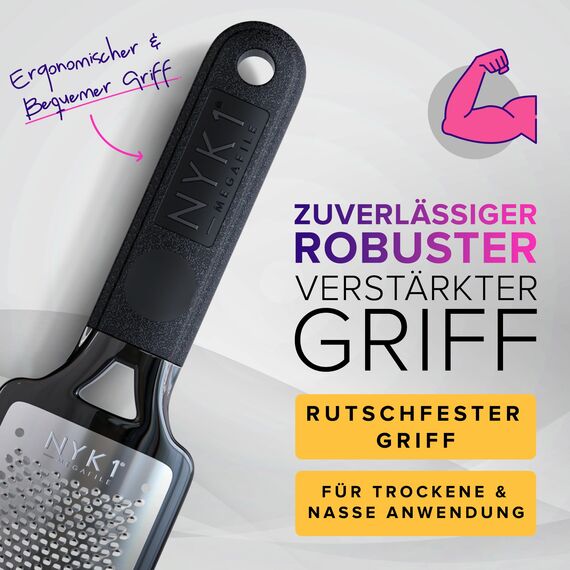 ULTIMATIVE Hornhautfeile Hornhautentferner Für Fußpflege (Groß) MEGAFILE Hornhauthobel Für Hornhaut Entfernen Fuß - Hornhautraspel Für Hornhautentferner Starke Hornhaut Tote Haut Fuß Schaber