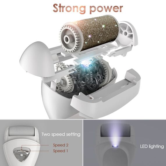 MYCARBON Elektrischer Hornhautentferner wiederaufladbar Hornhauthobel Hornhautraspel Fußpflege für Füsse