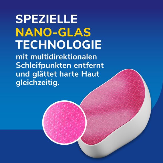 Dr. Scholl’s Nano Glas Hornhautfeile - Weiche Füße in wenigen Minuten, Hornhautentferner, Special Edition Rosa, Pediküre, Geeignet für Nasse oder Trockene Füße, Hornhaut Entfernen Fuß, Fußpflege