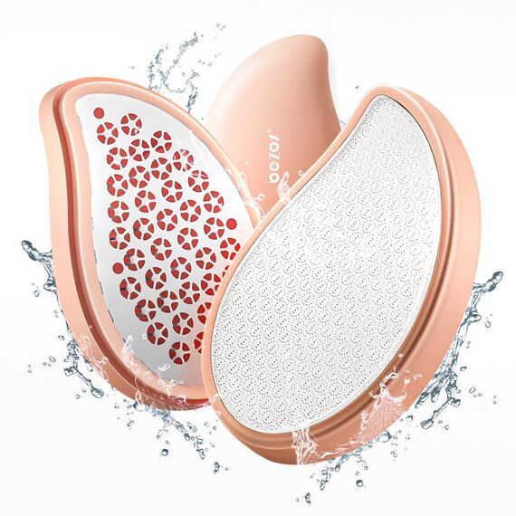 BEZOX 3in1 Nano Glas Hornhautentferner & Edelstahl Hornhautfeile - Hochwirksame Hornhauthobel für samtweiche Füsse - Hornhautraspel Für Hornhautentferner Starke Hornhaut Tote Haut Fuß Schaber