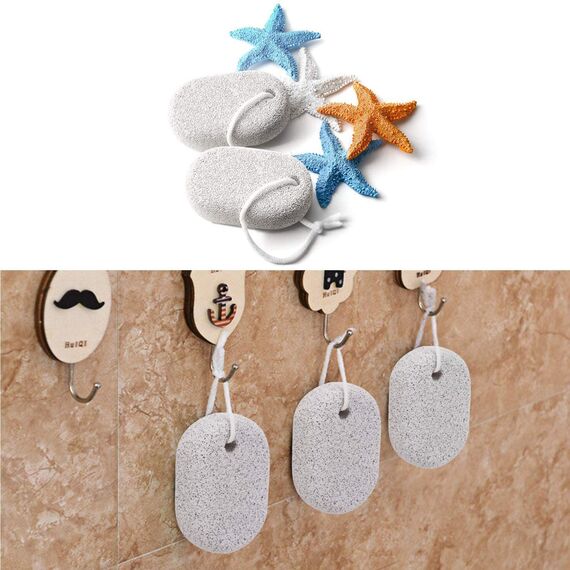 3 Stücke Natur Bimsstein, PHOGARY Lavastein Fußpflege Hornhaut Harte Haut Entfernen für Füße und Hände - Natürliches Fuß-Scrub zum Entfernen toter Haut