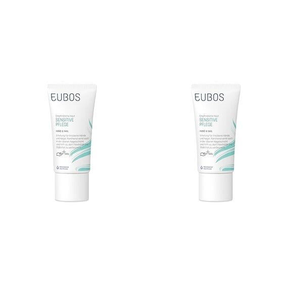 Eubos | Hand & Nail | 50ml | für trockene und alle Hauttypen | Hautverträglichkeit dermatologisch bestätigt (Packung mit 2)