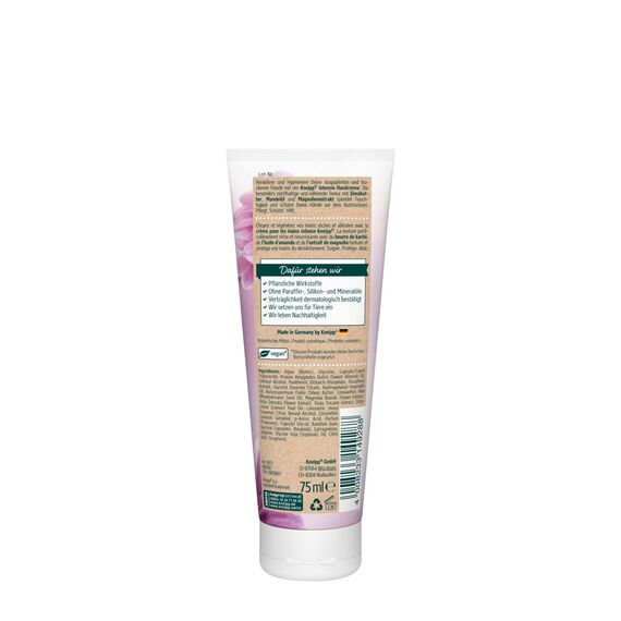 Kneipp Intensiv Handcreme, Extra reichhaltige Textur aus Sheabutter und Magnolie, 75 ml (2er Pack)